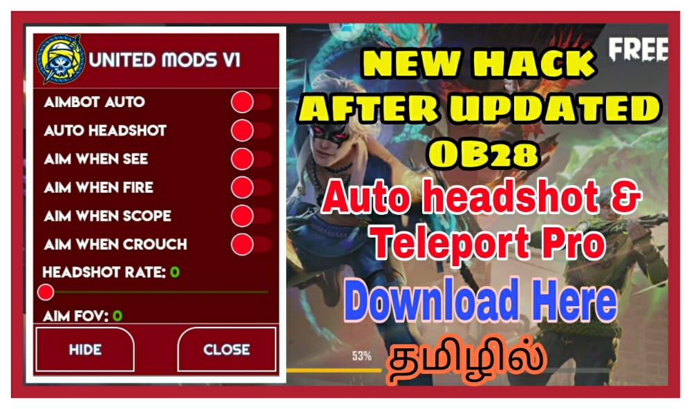 FREE FIRE NEW MOD MENU V1.62.3  AUTO HEADSHOT + AIMBOT  GHOST HACK