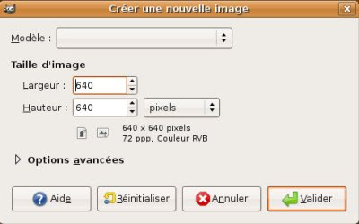 nouveau document gimp