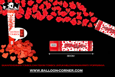 Party Popper / Confetti Red Lover Ukuran 30 Cm (GZ 972)