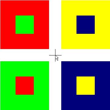 Changing Color Optical Illusion