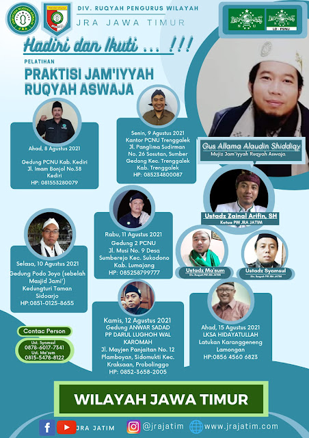 Informasi Pelatihan Ruqyah Aswaja Wilayah Jawa Timur