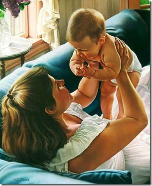 madre con bebe vintage (4)