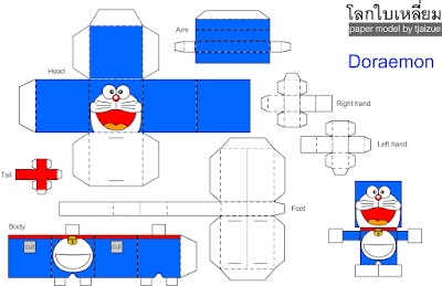 Doraemon de papel para montar