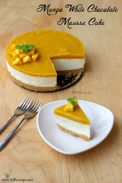 Mango White Chocolate Mousse Cake