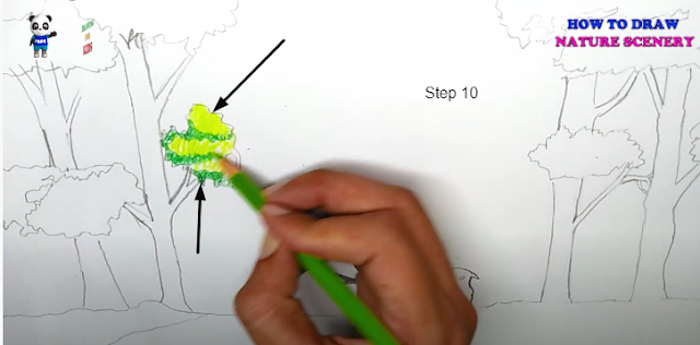 How to Draw Nature scenery for kids