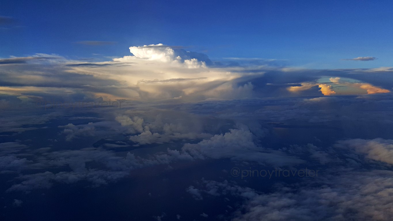 Philippine skies during an afternoon flight to Manila