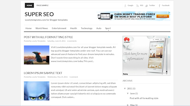 super SEO blogger templates