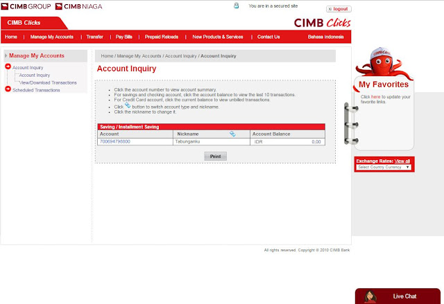 Tabunganku CIMB Niaga Bisa Internet Banking