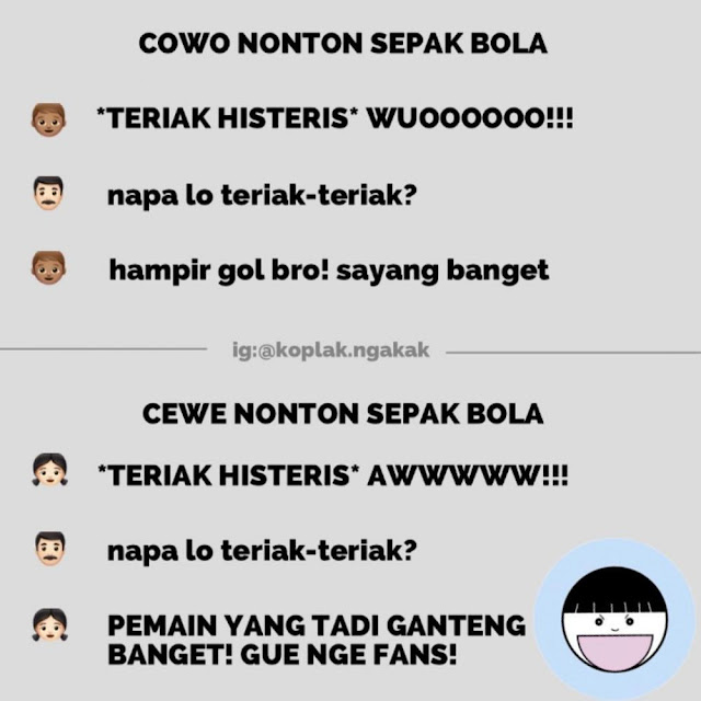 14 Meme Lucu 'Perbedaan Cowok dan Cewek Saat Nonton' Ini Kocak Banget