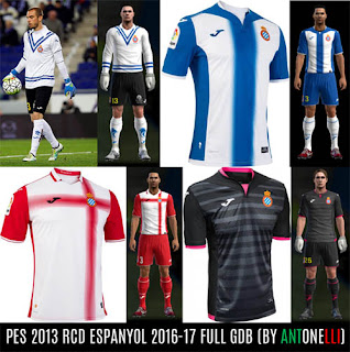 PES 2013 RCD Espanyol 2016-2017 Kits (BY Antonelli)