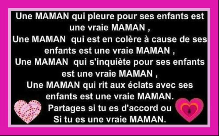 Une vraie maman pleure pour ses enfants, est en colÃ¨re parfois, elle ...