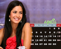 Katrina Kaif 2010 Desktop April Calendar