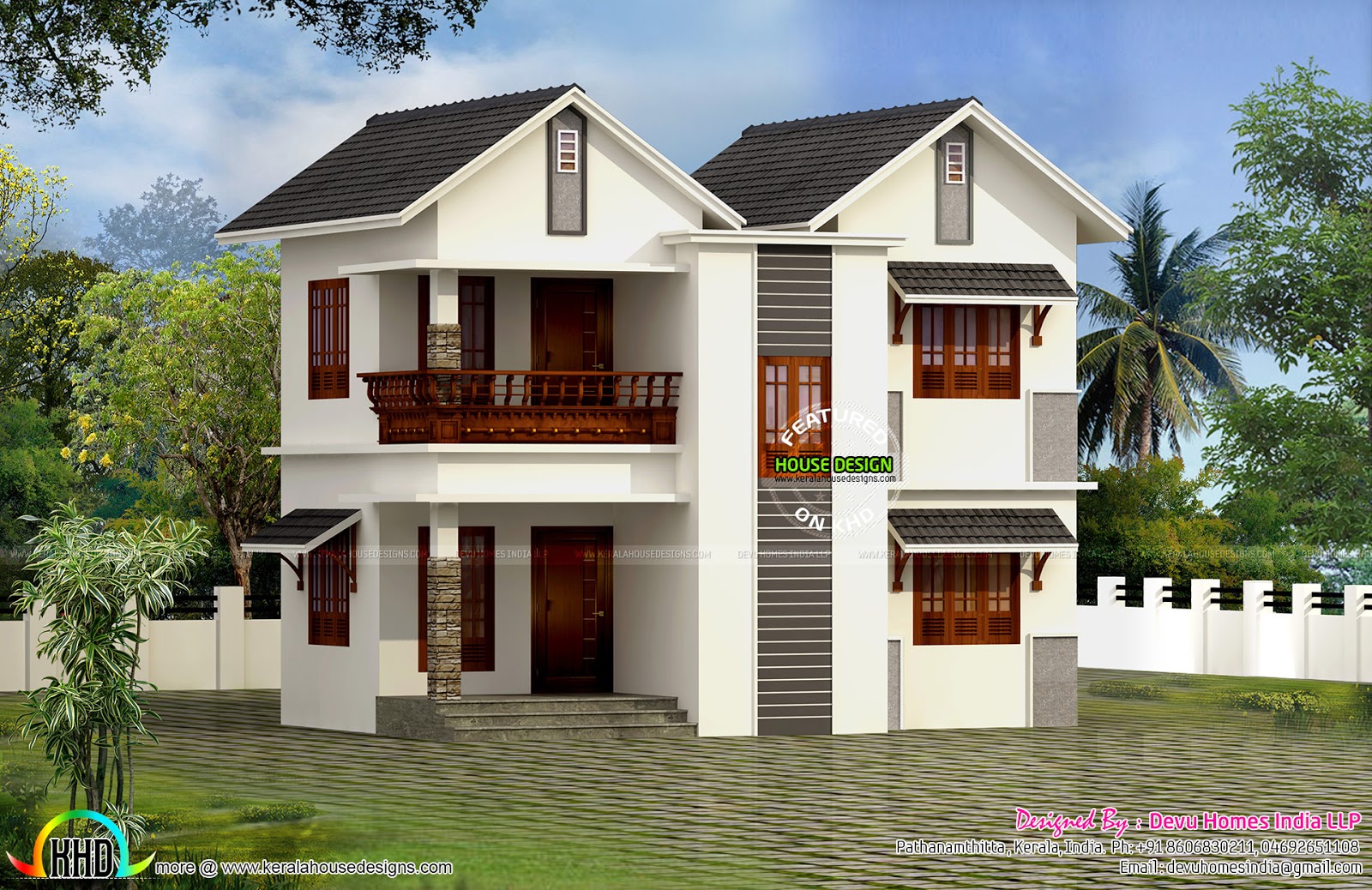  West  facing  home  plan  Kerala home  design and floor plans 