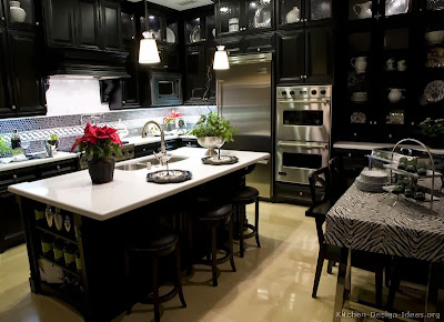 Black Kitchen Cabinets