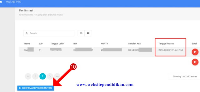 Konfirmasi Proses Mutasi