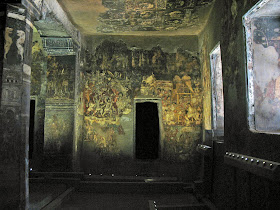 Ajanta paintings inside cave