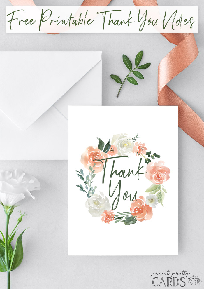 Free Downloadable Thank You Cards Print Pretty Cards