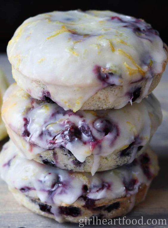 Baked Blueberry Donuts