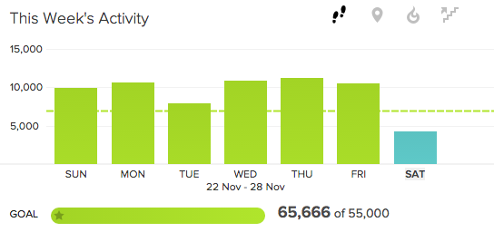 graph showing walking week.