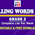 SPELLING WORDS LIST (Grade 2) Free Download