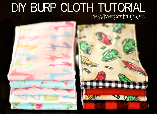 Burp Cloths made from Cloth Diapers Twist Me Pretty