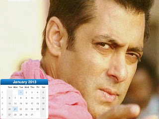 Salman Khan Desktop Calendar 2013