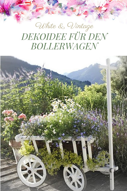 Dekoideen für den Garten: Bollerwagen bepflanzen