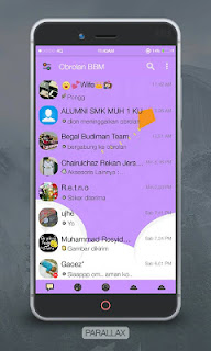 BBM New Parallax Purple MOD Terbaru NO FC v3.0.1.25