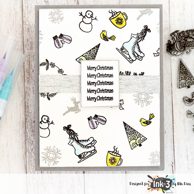 Quick Christmas Card Created with Planner Stamps