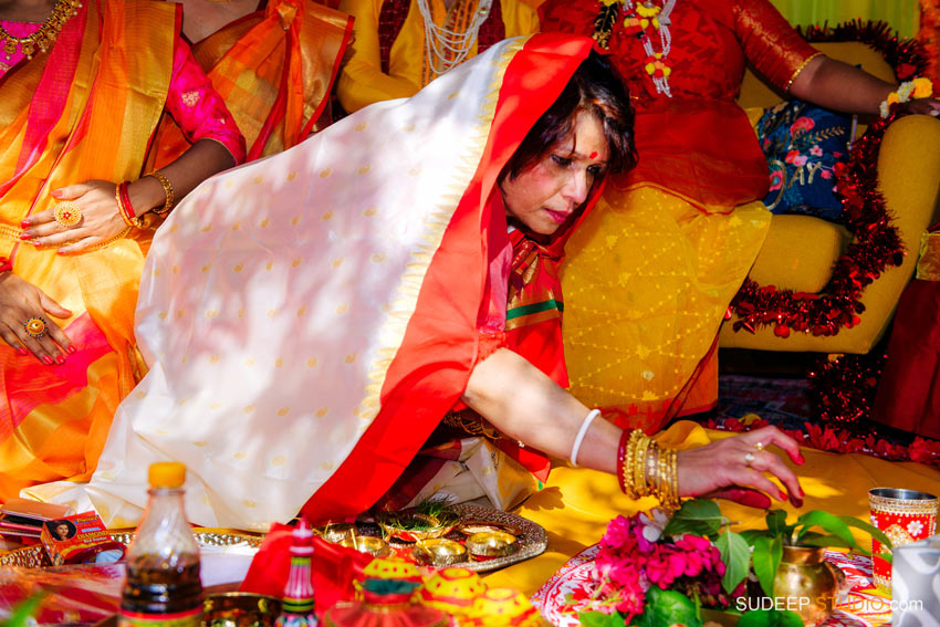 Indian Bengali Wedding Photography Holud Ceremony by SudeepStudio.com Michigan Ann Arbor South Asian Indian Wedding Photographer