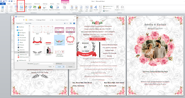 Download Template Desain Undangan Pernikahan Dengan Word