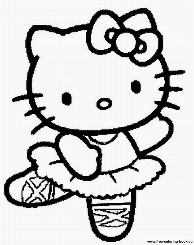 Free coloring pages of mewarnai hello  kitty 