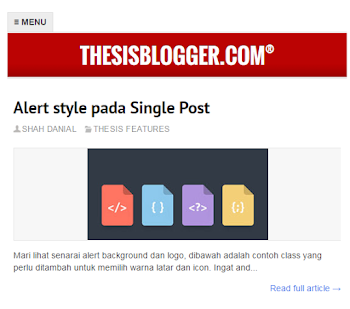 Thesis Blogger Template Navigation Menu Responsive