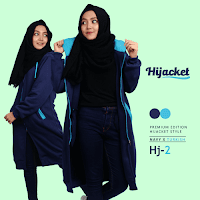 Jaket Hijab Navy Turkish Simple Murah Bandung
