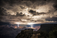 Lightning over Grand Canyon