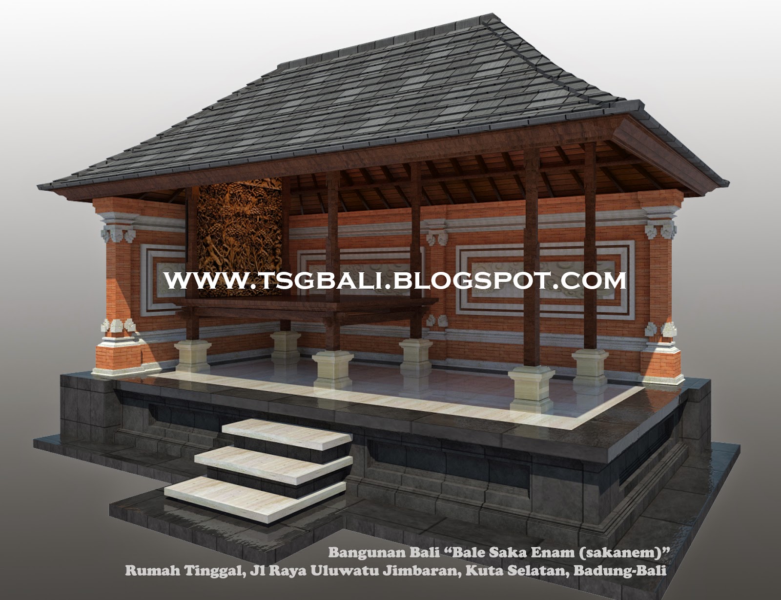Desain Rumah Bale Bali : Bangunan Sakanem I Arsitektur Bali Modern 