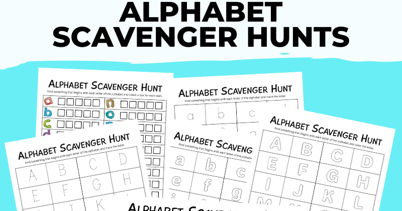 free alphabet scavenger hunt printables and next comes l hyperlexia resources