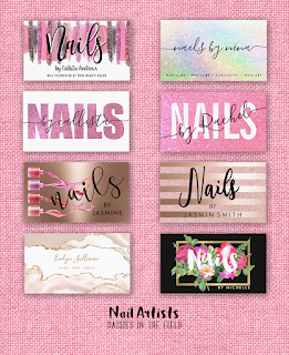 Business Card Collection For Nail Artists