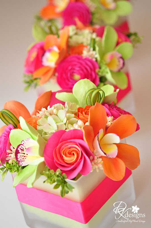 Pink and Orange Wedding title=