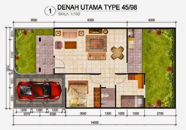 Desain Rumah  Minimalis  2 Lantai Luas  Tanah  72M2  Gambar 