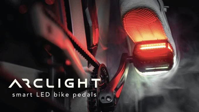 Arclight Bike Pedals: Stand Out, Ride Safe Bio-Motion Enhanced Safety | 57% More Visible | Auto On/Off | Modular LEDs | Rugged & Waterproof