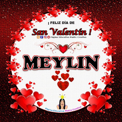 Feliz Día de San Valentín - Nombre Meylin