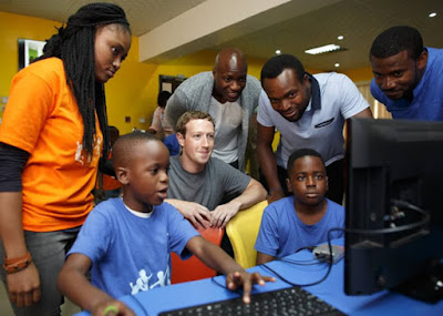 FACEBOOK FOUNDER MARK ZUCKERBERG IN NIGERIA