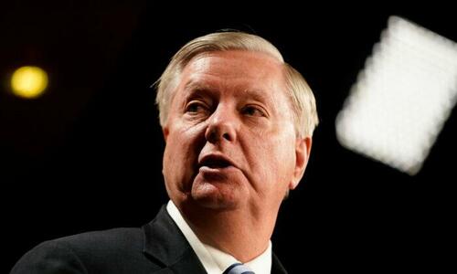 Sen. Lindsey Graham (R-S.C.) speaks during a press conference on Capitol Hill, in Washington, on April 7, 2022.