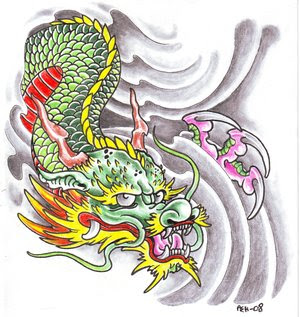 Traditional Japanese Dragon Tattoo Design 1