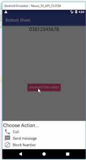 Android Bottom Sheet tutorial