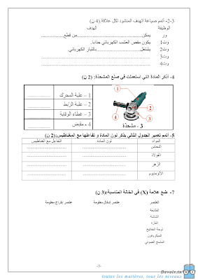 فرض تأليفي 1 تربية تكنولوجية سنة 7 الثلاثي الأول, تربية تكنولوجية  pdf  سنة سابعة مراجعة تربية تكنولوجية سنة سابعة  سنة 7 أساسي, تكنيك سابعة