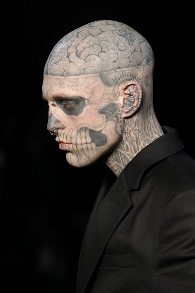 Rick Genest model zombie