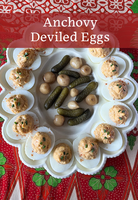 Food Lust People Love: Filled with salty minced anchovies, lemon zest, mayo and Dijon mustard, these tasty anchovy deviled eggs will disappear quickly from your party table.