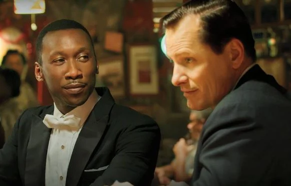 Mahershala Ali as Don Shirley and Viggo Mortensen Tony Lip in 'Green Book'